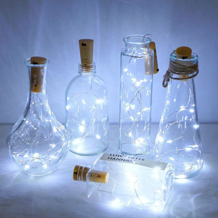 Directo de fábrica LED cadena luz botella de vino tapón Cadena de luz regalo de la flor caja de regalo decoración de Navidad Cadena de alambre de cobre Luz de La Noche