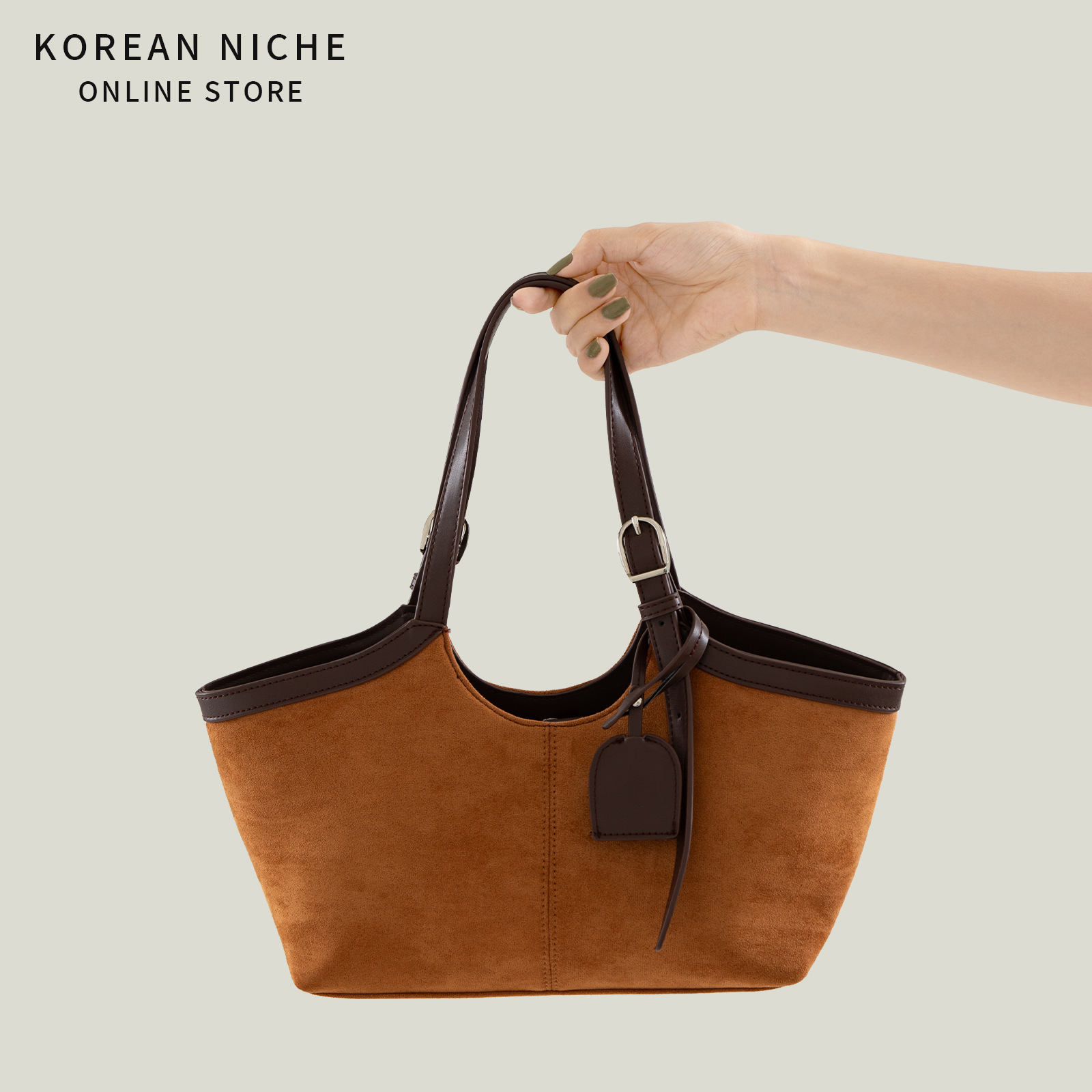 2025 Autumn/Winter New Suede Tote Bag For Women, Large Capacity Korean Style Niche Luxury Versatile Shoulder Bag Retro