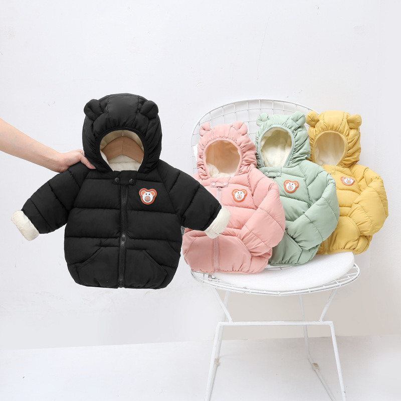 Children's down Jacket Thickeneded Infant Velvet Jacket Export Girl's Cotton-Padded Jacket Boy's Winter Jacket