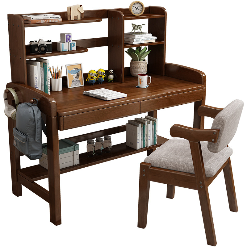 Escritorio de madera maciza simple hogar de elevación para niños Escritorio de estudio y silla estudiante escritorio de la computadora Escritorio
