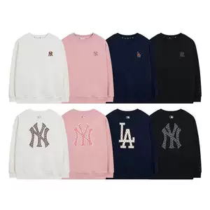 Mlb เสื้อกันหนาว ฤดูใบไม้ร่วงและฤดูหนาว สไตล์ใหม่ พิมพ์ลายโมโนแกรมขนาดใหญ่ ใส่ลำลอง กีฬา ใช้ได้ทั้งชายและหญิง สไตล์คู่รัก เสื้อกันหนาวหนาพร้อมฮู้ด