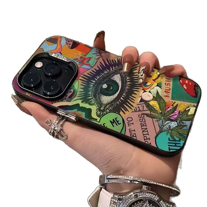 Nueva personalidad aplicable iPhone 16 funda para teléfono móvil Apple 15promax/14 Europa y América 13pro12 comercio exterior 11xr
