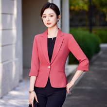 短款西装外套女职业正装2025新款春夏季小个子气质收腰西服套装裤