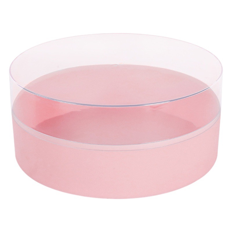 Caja de Regalo Transparente Redonda de Alta Gama, Famosa en Internet, para Frutas, Caja de Regalo de Acrílico Transparente, Caja de Flores y Frutas para el Día de San Valentín Chino