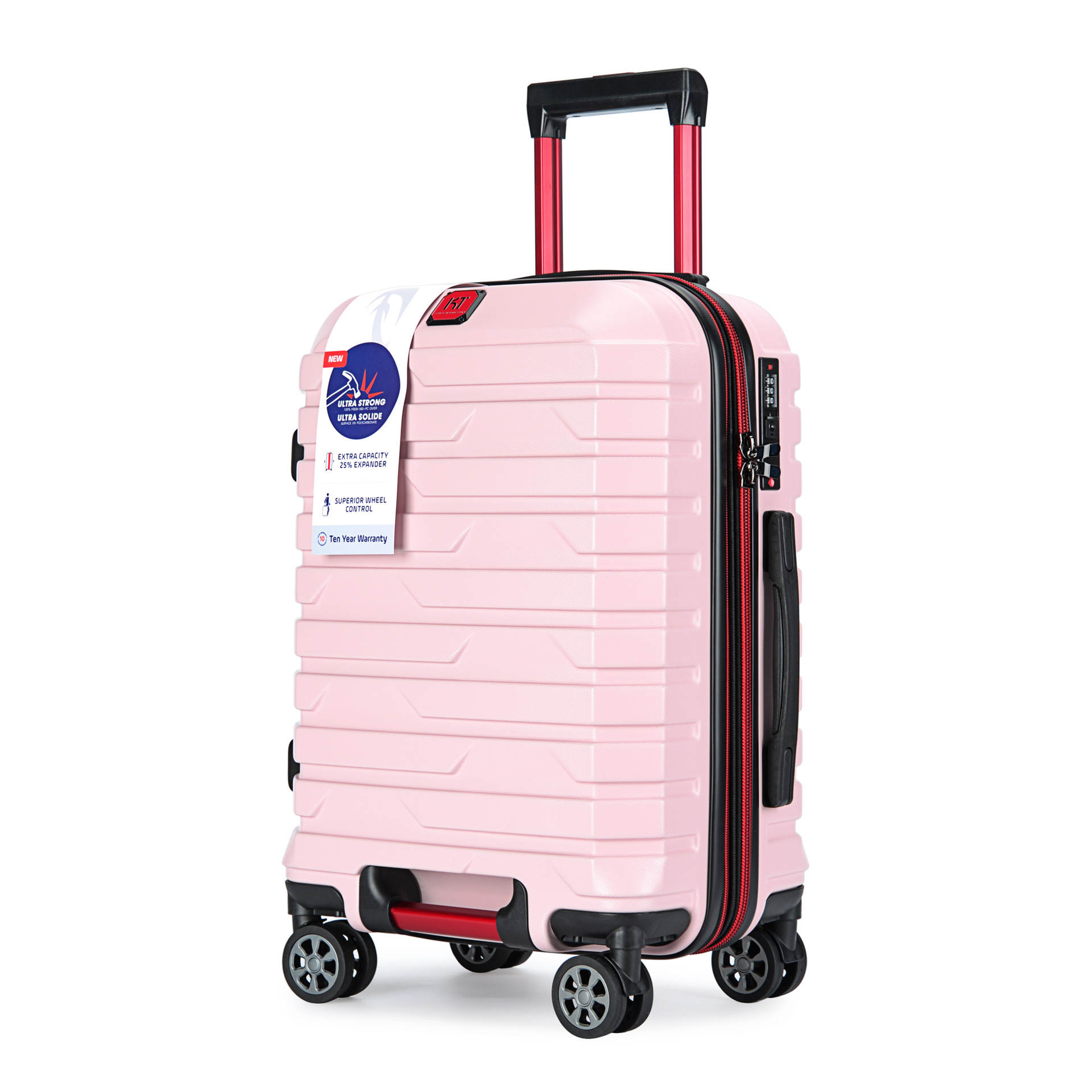 Equipaje con cremallera a prueba de explosiones de stock del fabricante, maleta trolley de expansión telescópica de tres piezas, maleta de embarque de 20 pulgadas