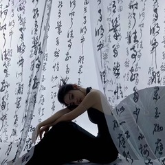 Chinese-style calligraphy background cloth, Chinese desserts table, tea break table arrangement, tablecloth for wedding banquet, live streaming background