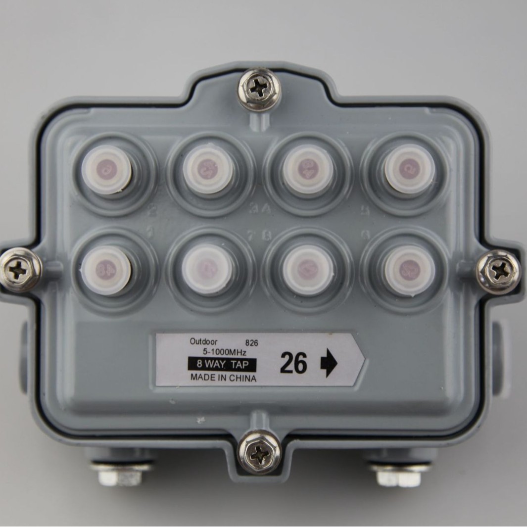 厂家批发有线数字电视同轴电缆野外过流过电5-1000MHZ信号8分配器