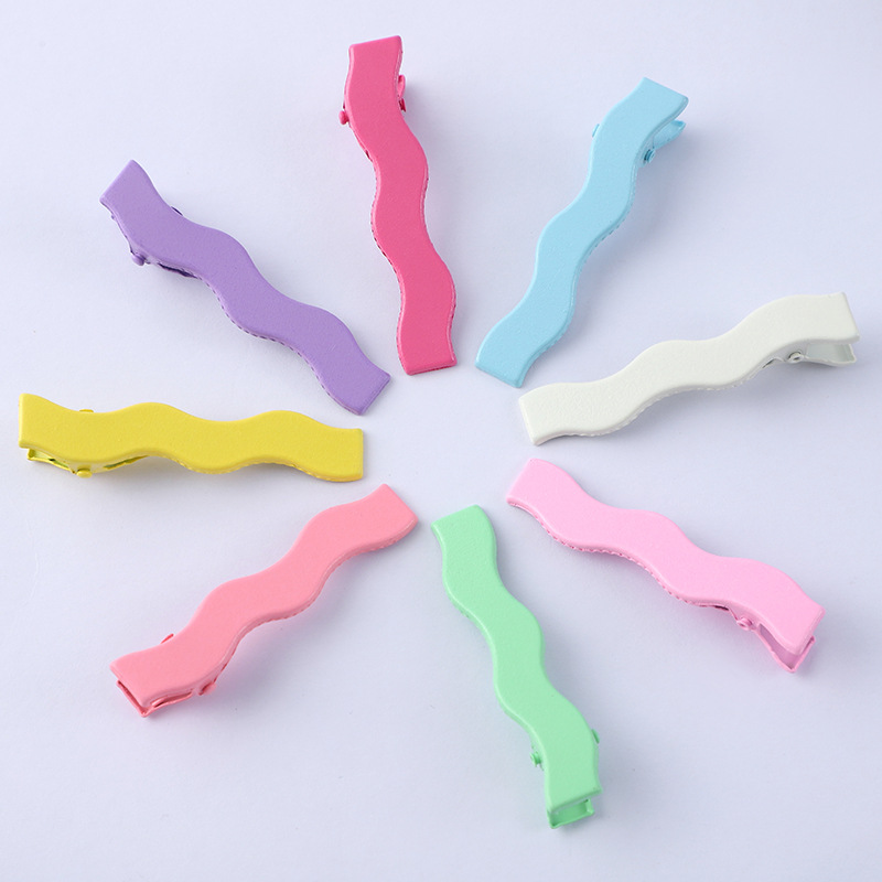 Korean-style Candy-colored Seamless Hairpin Fashionable Girl's Clip Hairpin S-shaped Wave Side Broken Hair Fringe Clip Trendy