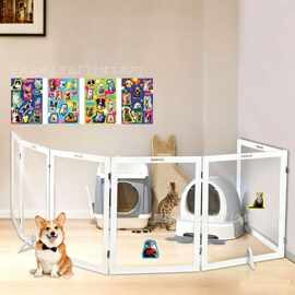 木质宠物围栏狗狗栅栏室内兔子比熊小型犬亚克力拼接隔离笼子狗围