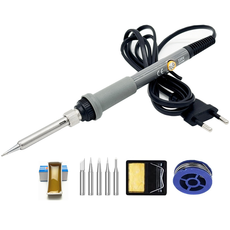 跨境9PC调温电烙铁 内热式电焊笔焊接工具欧美规松香锡线焊台