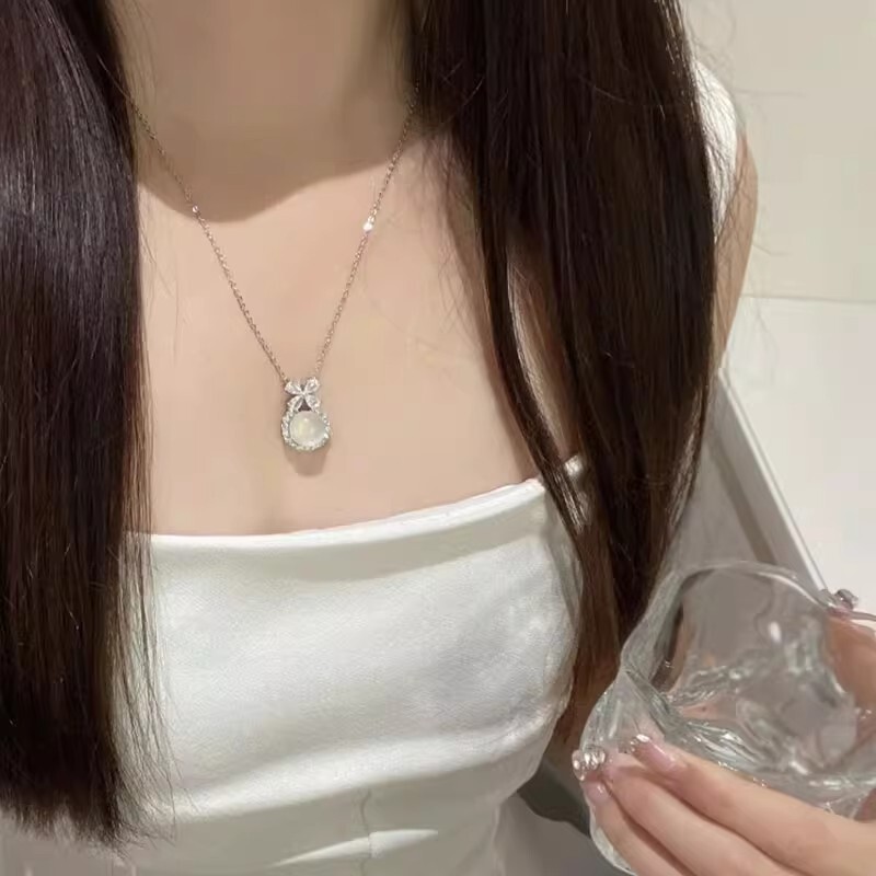 925纯银在逃公主项链女夏轻奢小众设计高级感锁骨链七夕生日礼物|undefined