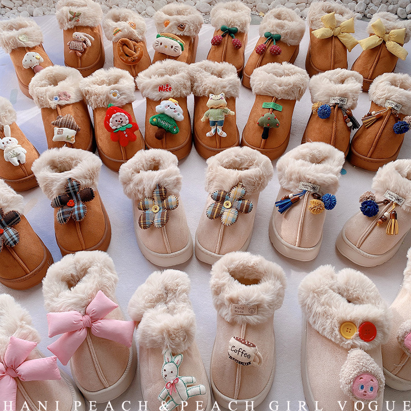 HD11333女款雪地靴集合冬季加绒加厚防滑保暖棉鞋毛绒绒棉鞋少女