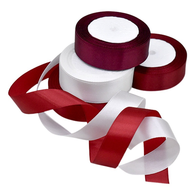 Cinta Hanhuan en Existencia, 2.5 cm de Ancho, Ideal para Recuerdos de Boda, Cinta Decorativa de Satén, Cinta para Arreglos de Regalos Navideños Transfronterizos.
