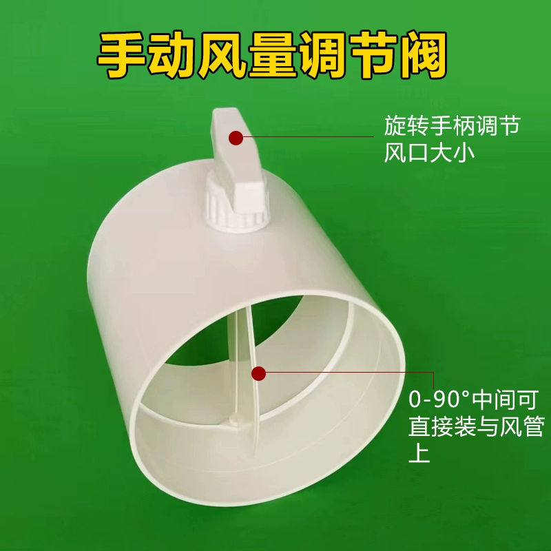 Ручной воздушный клапан, вентиляционный дроссельный клапан, система приточной вентиляции, регулирующий клапан объема воздуха, труба из ПВХ, воздушная дверь, пластиковый антикоррозионный клапан из полипропилена