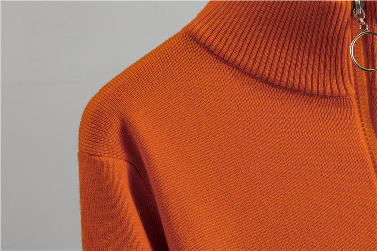 Cross-border French-style Zippered Fashion Suit For Women, 2026 Spring Autumn New Knit Cardigan And Wide-leg Pants_ecoleips.com