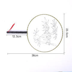 Blank stall hand-painted fans for children DIY art materials kindergarten craft making painting and doodle round fans