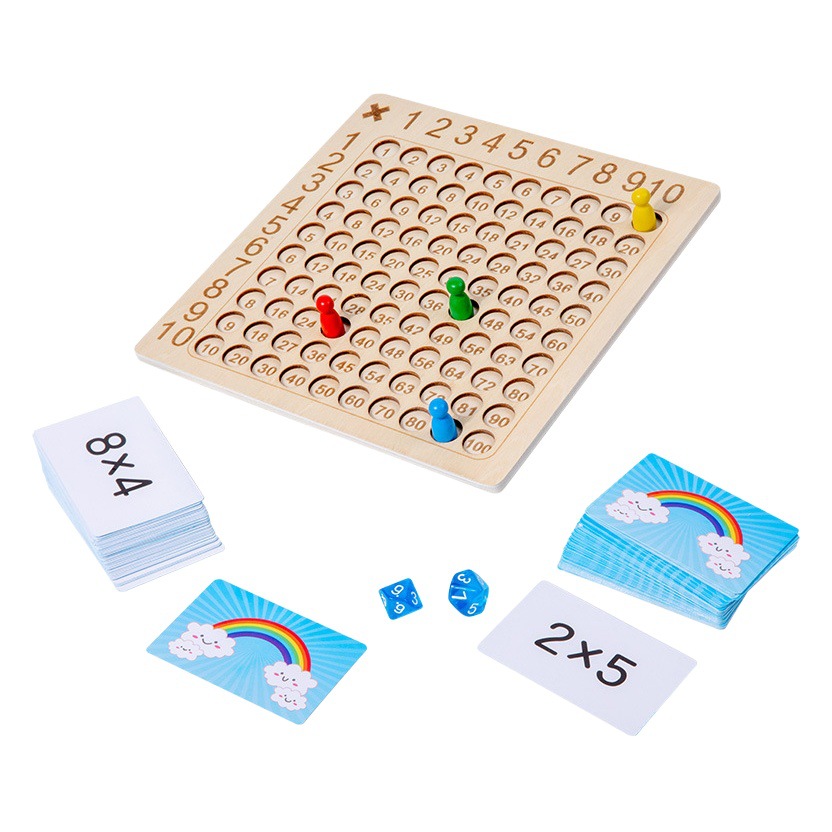 Venta caliente de Amazon 99 por mesa de cálculo de suma para niños juguetes de madera rompecabezas para niños juegos de mesa para padres e hijos al por mayor