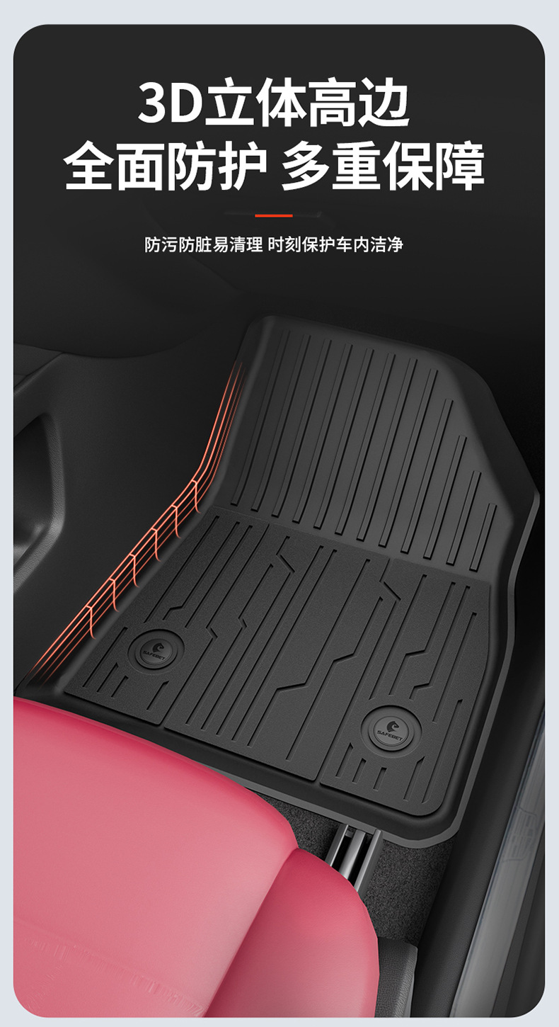 Suitable for Cadillac Ct5 Xt5, All-Weather Tpe Car Floor Mats, Car Accessories, Trunk Mat
