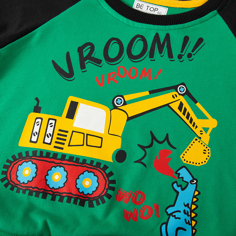 Sudadera Infantil de Otoño 2025, Nueva Sudadera de Dibujos Animados para Bebés, Jersey de Algodón Puro para Niños, Manga Raglán, Prenda Superior de una Pieza, Venta al por Mayor