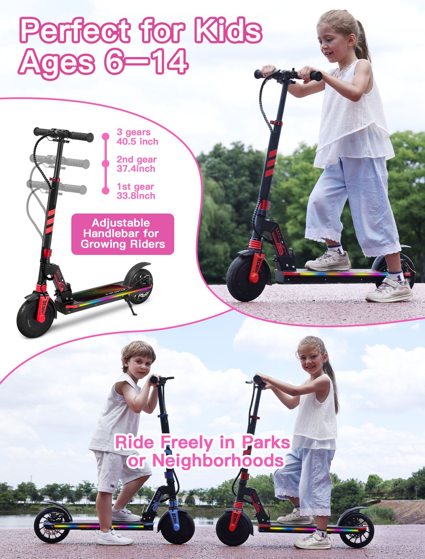 Nuevo producto transfronterizo: Patinete eléctrico infantil y para adultos, plegable y portátil, con batería de litio de 8 pulgadas.