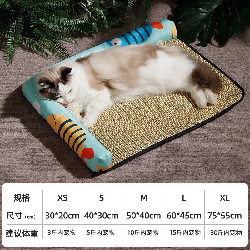 Alfombrilla para mascotas Alfombra para perros para gatos Alfombra de hielo de enfriamiento de verano Alfombra para gatos para dormir Suministros generales para mascotas para todas las estaciones