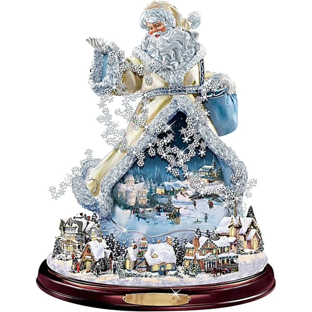 Transfronterizo nuevo creativo árbol de Navidad Santa Claus acrílico colgante artesanía coche colgante decoraciones para el hogar