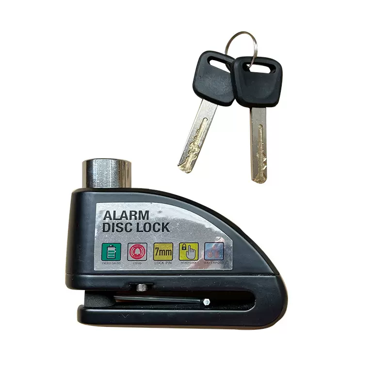 跨境批发摩托车报警器碟刹盘锁自行车防盗碟刹锁电动车锁骑行装备