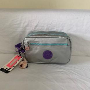 Spring 2025 New K Nylon Monkey Bag Urban Simple Double Zipper Wash Multi-compartment Cosmetic Bag KI2443