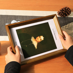 Solid wood large photo frame wall hanging a4 mounted ins picture frame 4 open wooden table 8k puzzle poster display frame wholesale