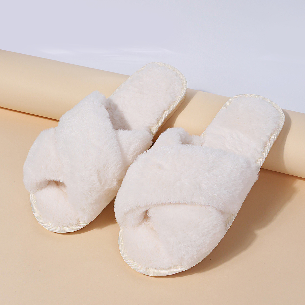 Pantuflas de algodón con pelo de casa NSKJX71190