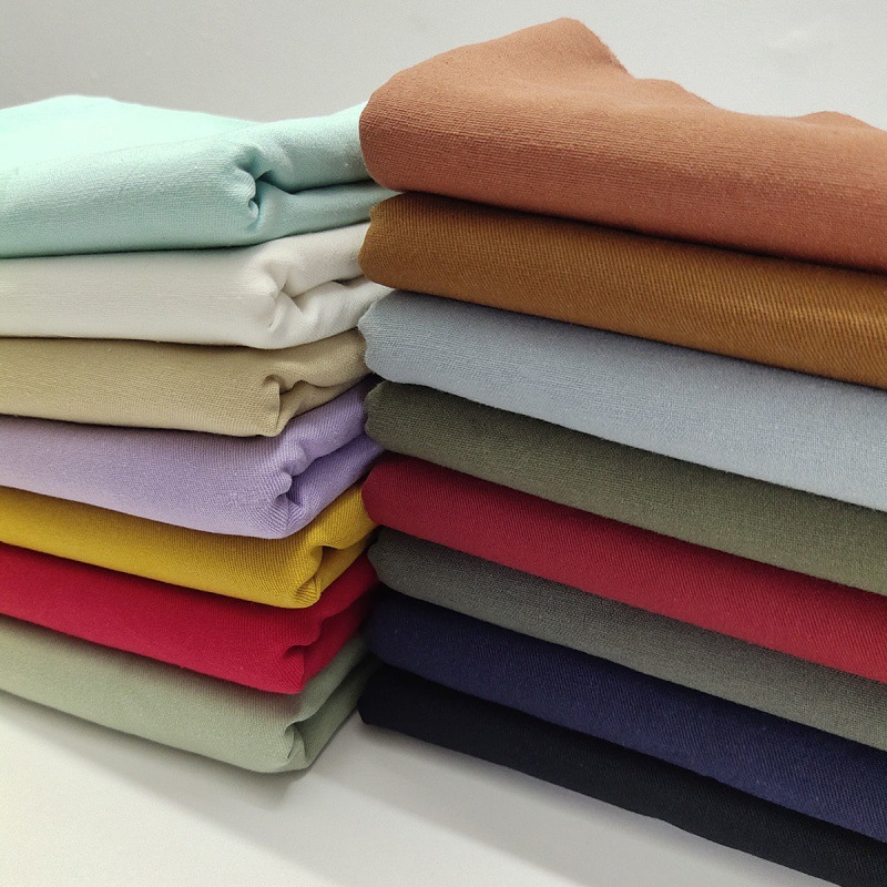 Polyester cotton cloth Cotton cloth Twill Card color trousers coat Windbreaker shirt suit Sand thickening Fabric wholesale