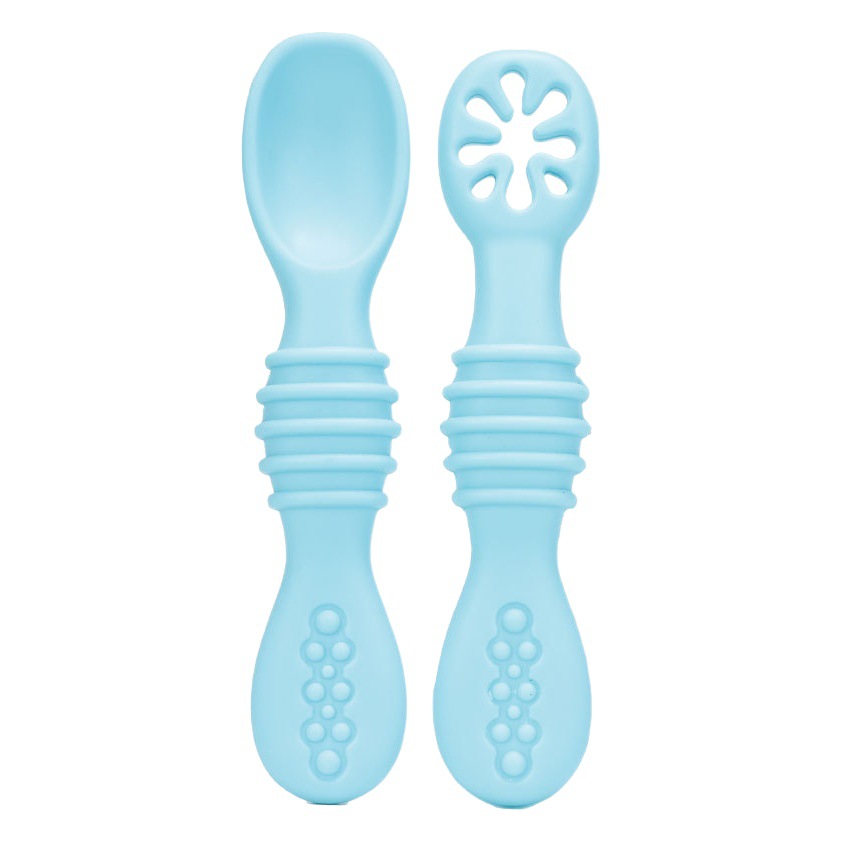 Bebé de silicona cuchara de entrenamiento molar alimentación del bebé alimentos complementarios pasta de arroz de doble cabeza cuchara suave cuchara pegajosa lamiendo cuchara de molienda palo