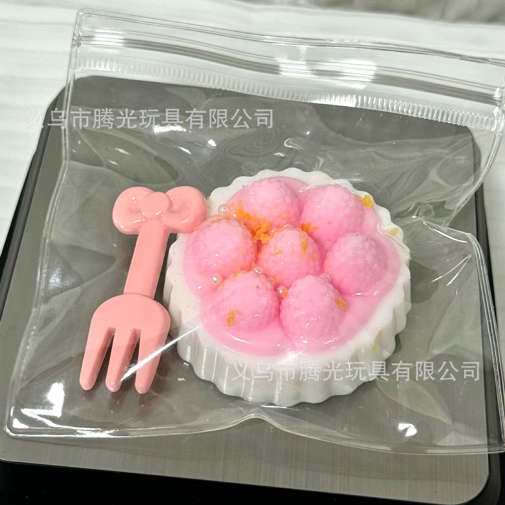 사쿠라 핑크 라즈베리 타르트 [포크 포함]