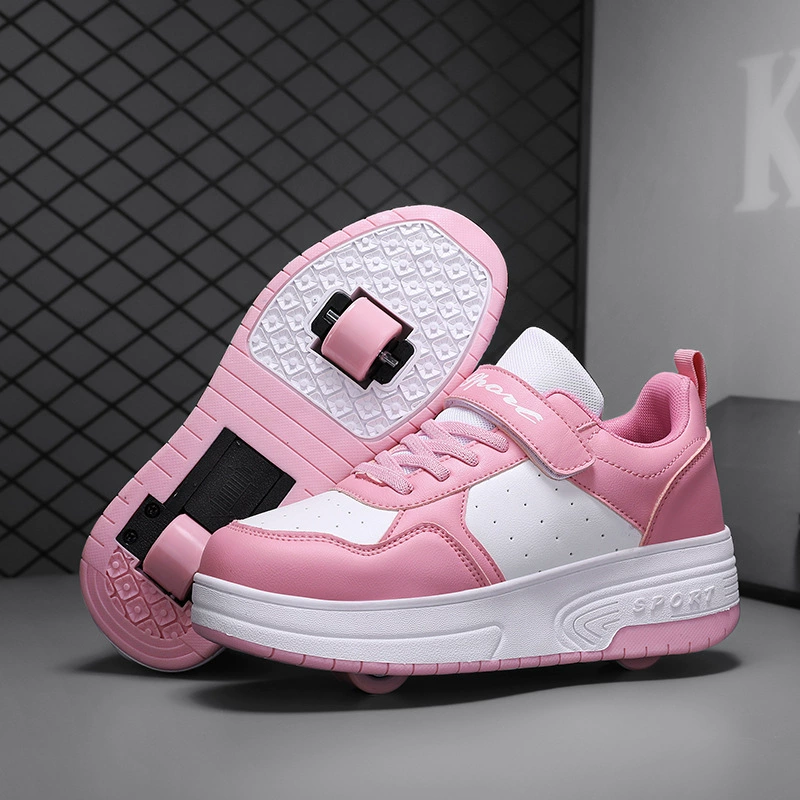 Трансграничная электронная коммерция Обувь Heelys, студенческая версия для школы и работы, повседневная обувь для катания на роликовых коньках с автоматическим выдвижным механизмом на двух колесах для мужчин, женщин и детей