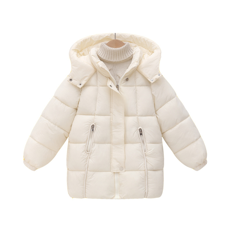 873 Ropa acolchada de longitud media para niños transfronterizos de comercio exterior, ropa acolchada de algodón gruesa para niños, ropa para niños, chaqueta acolchada cálida, de moda