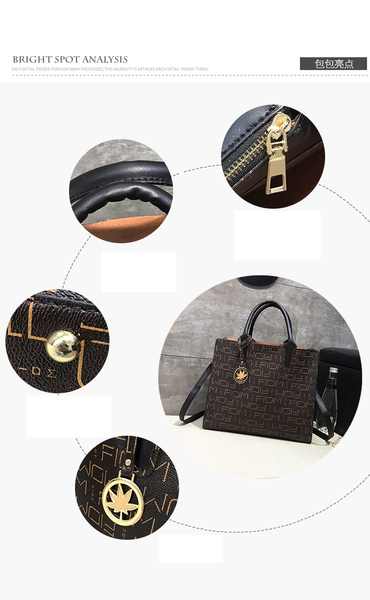 New European and American cross-border fashion women's bag three-piece set, mother-and-child bag, versatile, large-capacity crossbody single-shoulder bag undefined