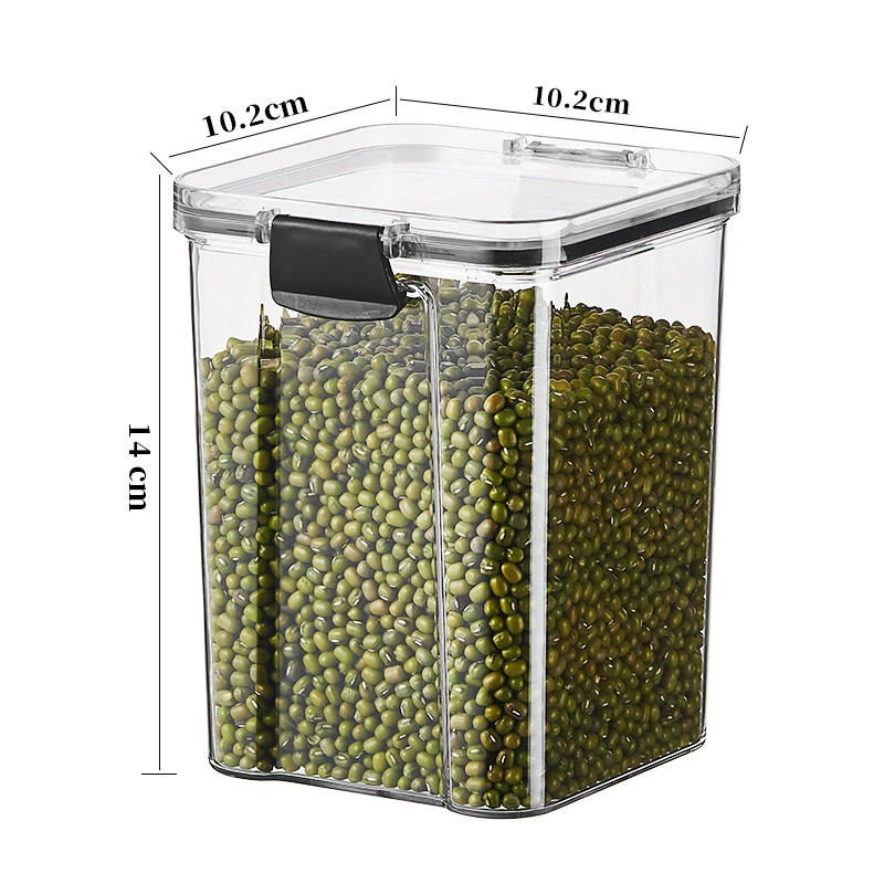 Tea Storage Box, Square Multi-Compartment Container, 680–700 ml, Airtight Stackable