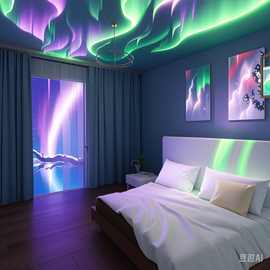 5V星空灯北极光LED投影灯小夜灯氛围灯小魔球节日灯水波纹床头灯