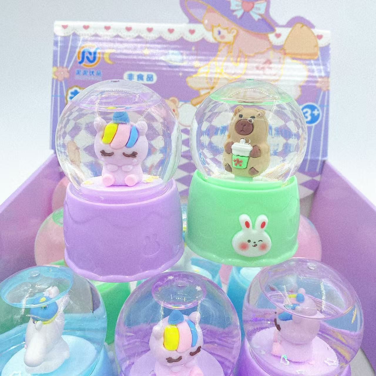 Nueva bola de cristal goma espumante alta permeabilidad barro colorido juguetes para niños descompresión creativa lindo barro de cristal muñecas al por mayor