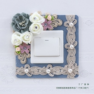 Washable Switch Sticker Switch Protective Cover Fabric Wall Sticker Creative Living Room Bedroom Lamp Socket Decoration Simple and Modern