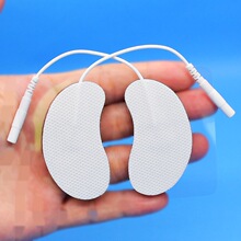 无纺布硅胶自粘月牙型电极片月牙形电极板家用电极贴片自粘电疗片