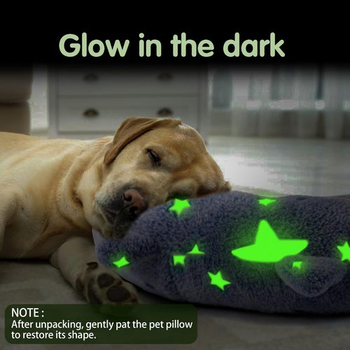 Dog Bed Pillow Cervical Support Pet Moon-Shaped Cushion Pet Napkin Pillow Glow-in-the-Dark Cat Pillow Pet U-Shaped Pillow