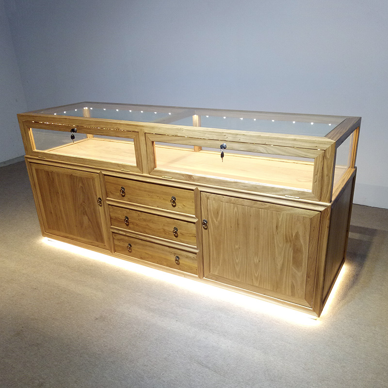 文玩核桃展示柜摆台佛珠珠宝展示品货柜陈列柜玻璃香水茶叶柜