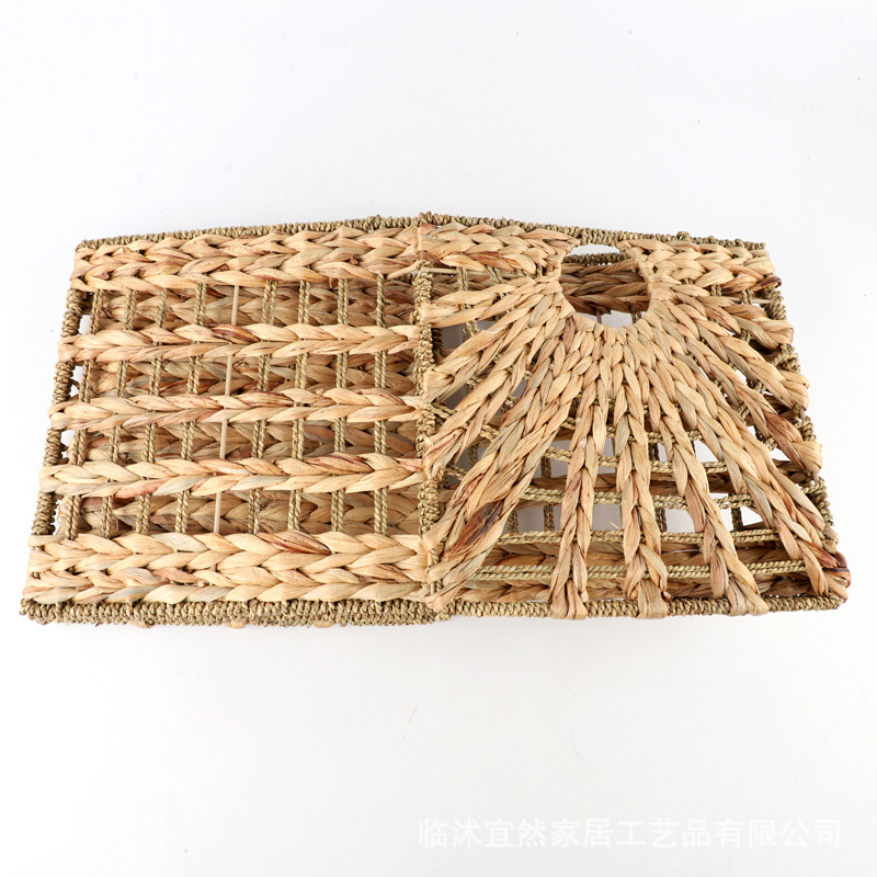 Cesta de almacenamiento de hierba de calabaza de agua transfronteriza personalizada Cesta de almacenamiento de hierba de mar tejida plegable Cesta de almacenamiento de hierba de caña doméstica Cesta de almacenamiento de hierba de caña