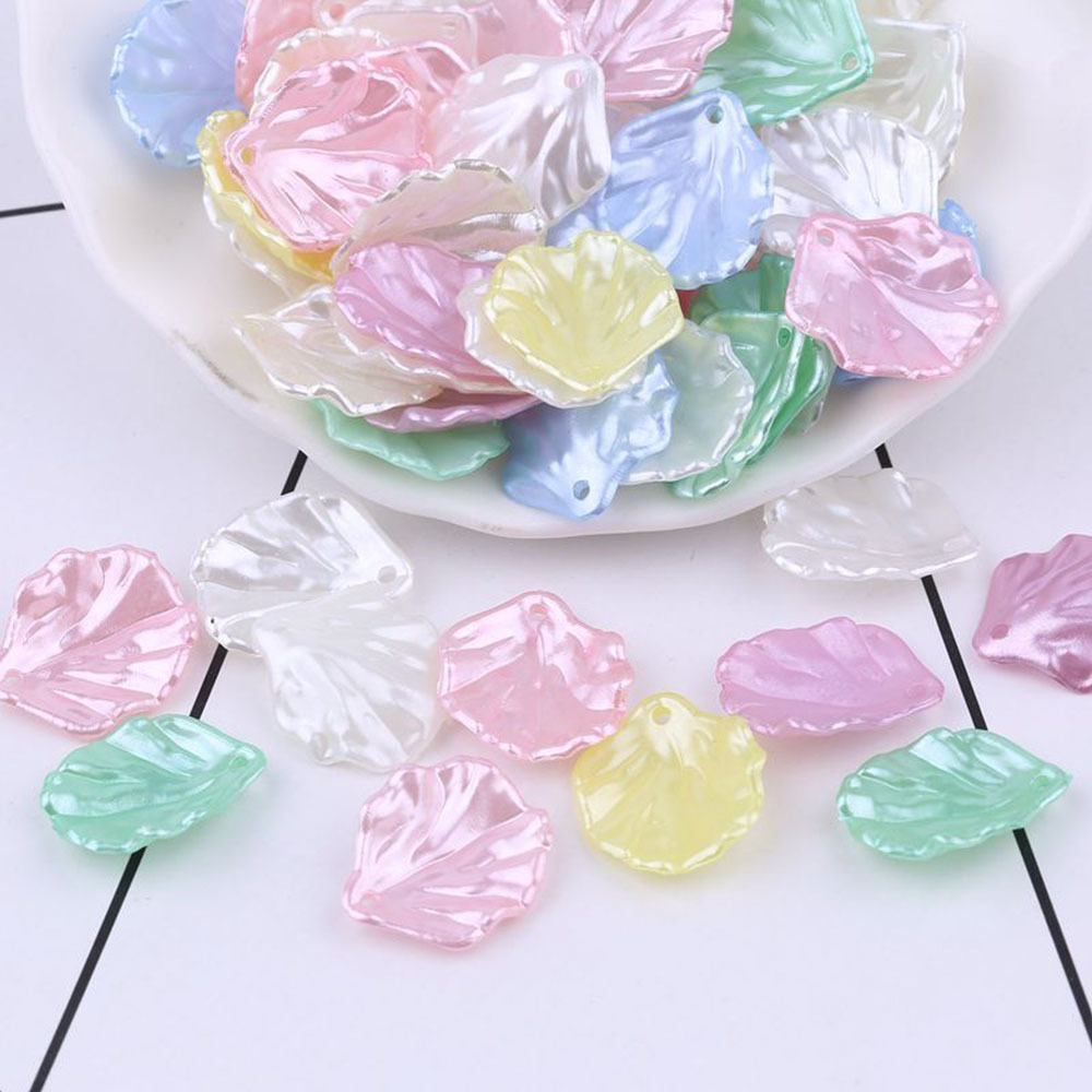 Hoja de col material acrílico DIY material pinza de pelo hecha a mano accesorios de fabricación de tocado perlas sueltas perlas
