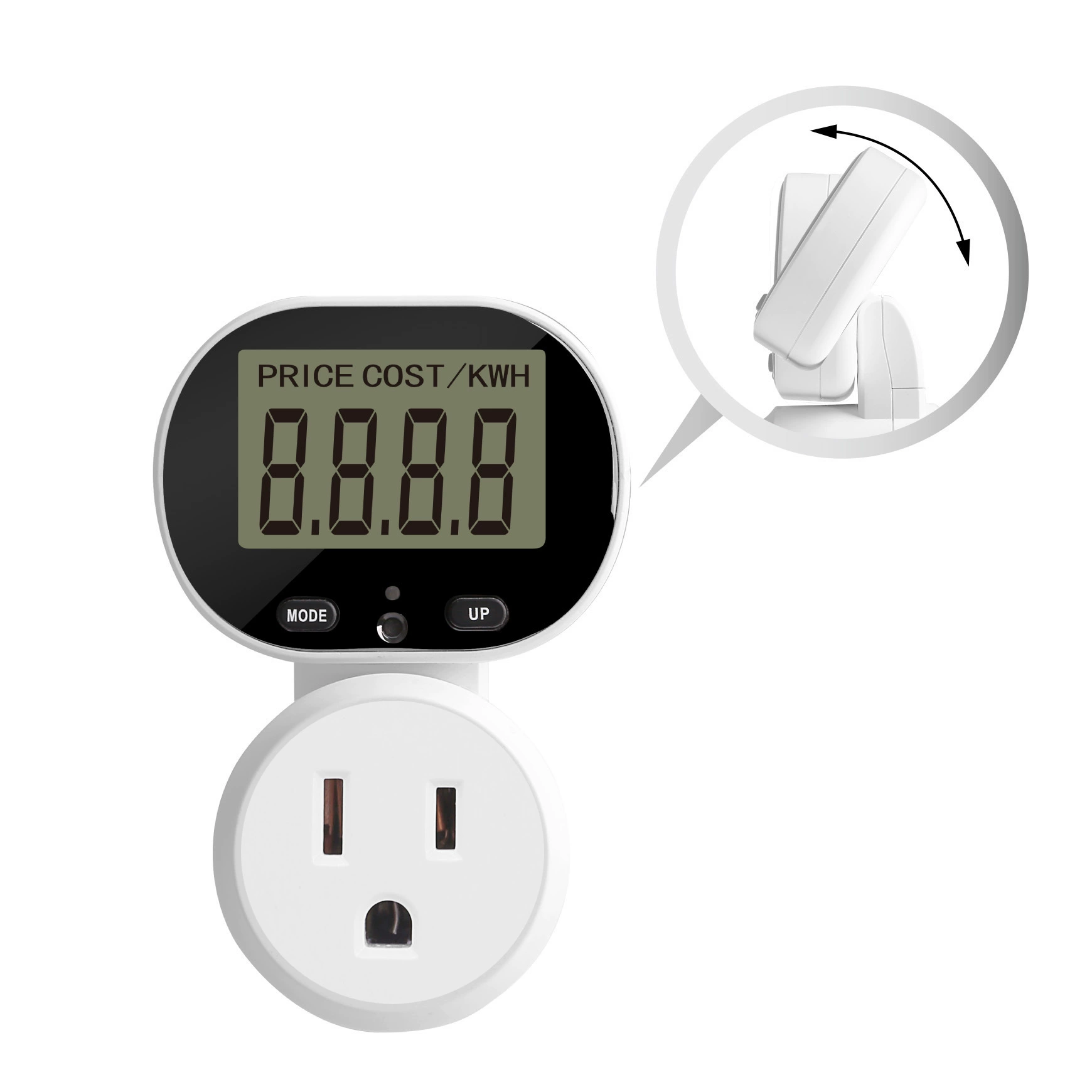 Американский датчик поворотной розетки с большим экраном для измерения мощности монитор мощности интеллектуальная розетка для выставления счетов