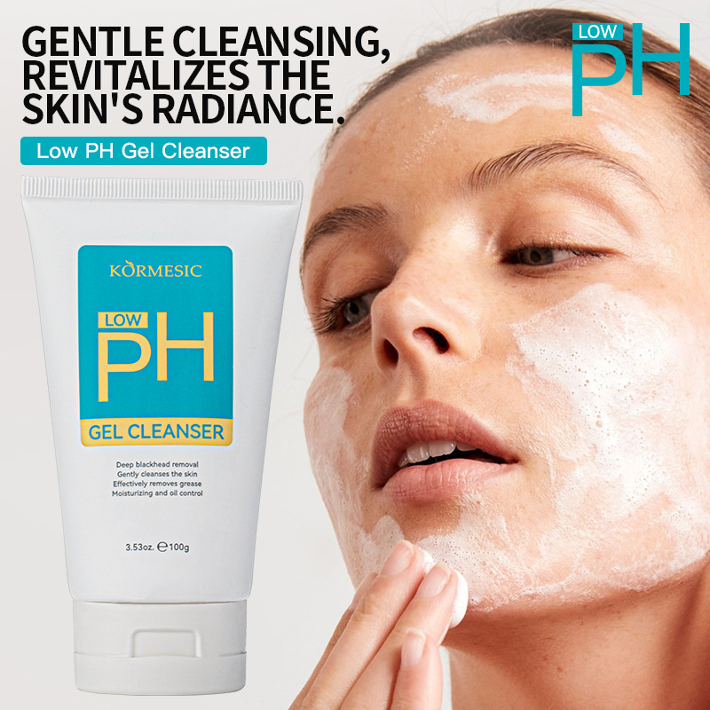 Kormesic Low Ph Gel Cleanser Cleanser Refreshing, Gentle and Non-Irritating Cross-Border Cleanser in English