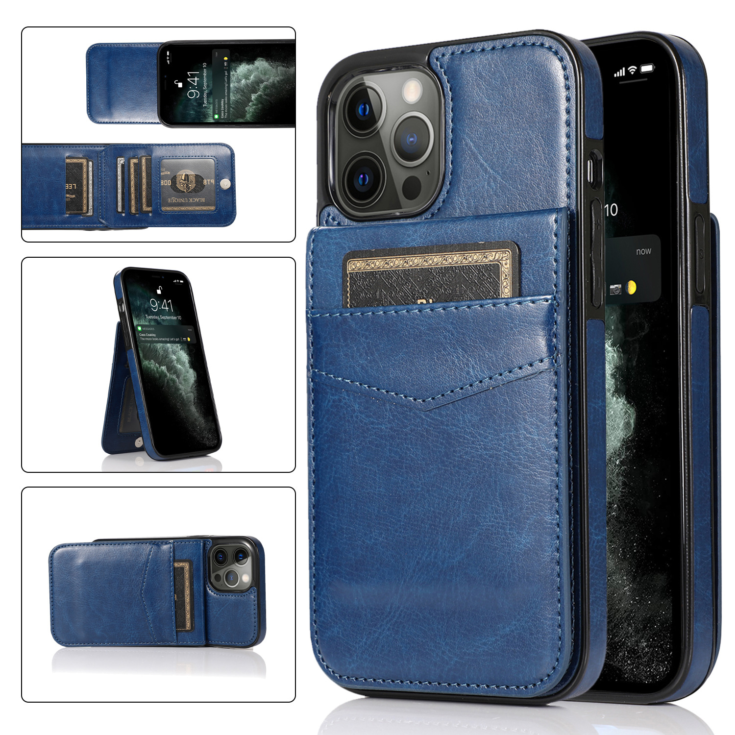 Simple Style Solid Color Pu Leather Synthetics    Phone Cases display picture 5