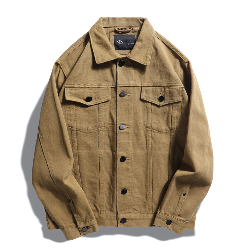Men's Clothing fashion brand ins thin workwear denim jacket _voghion.com