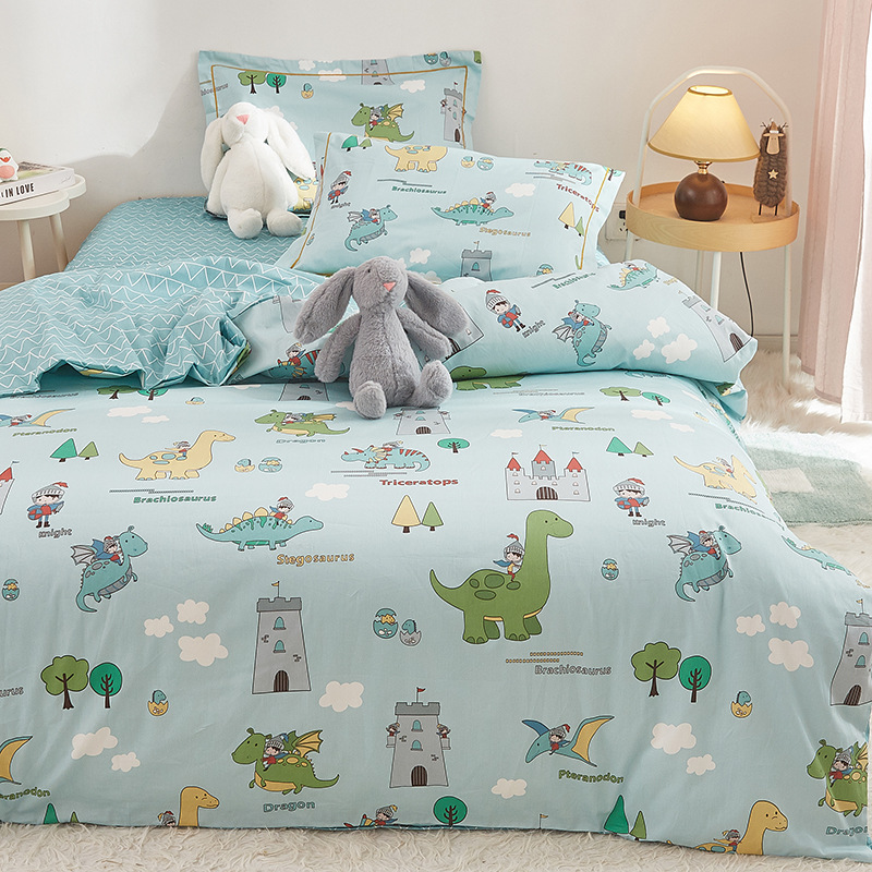 Class A 60 cotton long-staple cotton children's three-piece baby kindergarten bedding cartoon pure baby bed student bed